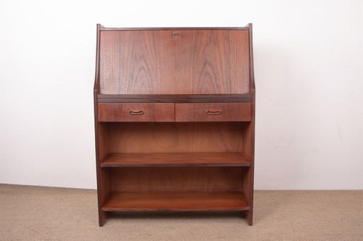 Skandinavischer Teakholz Sekretär Schreibtisch 1960.