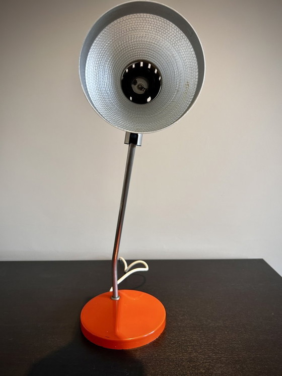 Image 1 of Retro Oranje Bureaulamp