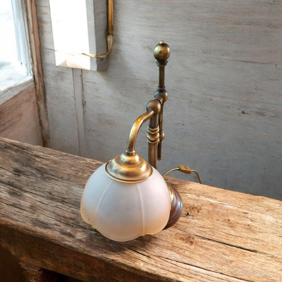 Image 1 of Bureaulamp vintage messing 