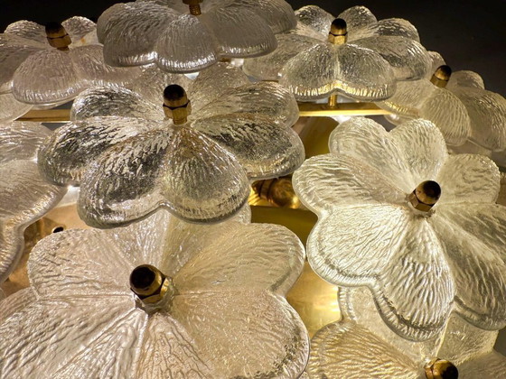 Image 1 of Grande lampada da parete/apparecchio da parete floreale di Ernst Palme, 1960