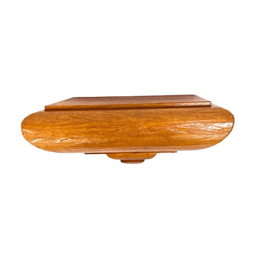 Mensola in legno massello, consolle da parete, acacia, stile Art Déco, Francia, anni '30