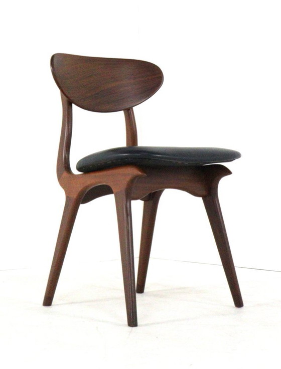 Image 1 of Ensemble de 4 chaises AWA 'Weert' vintage rembourrées