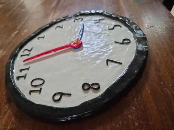 Image 1 of Reloj de diseño único hecho a mano – Objeto ecléctico/escultórico