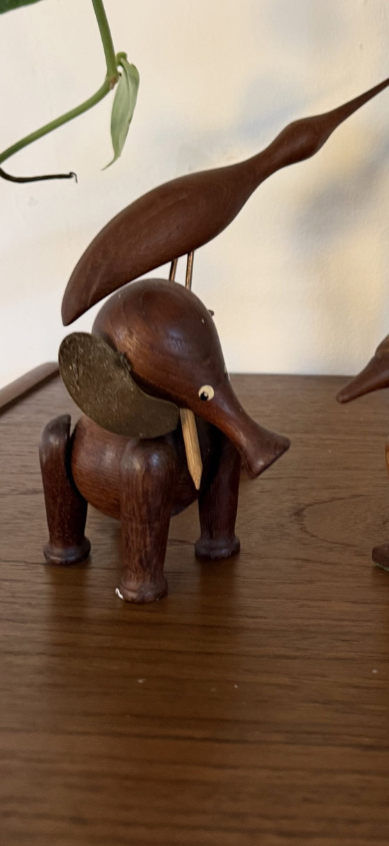 Image 1 of Lot of 5 Danish teak figurines, Kay Bojesen '60