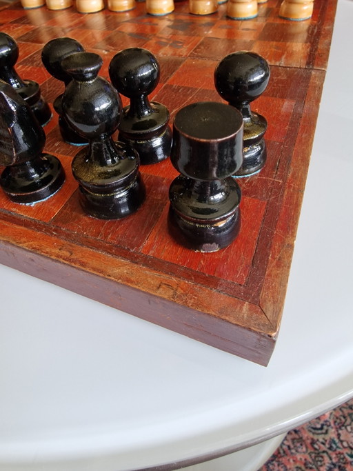Schaakpartij Sovjet-Unie 1941 – decoratieve objecten, Metal, Wood (photo 2 of 15)