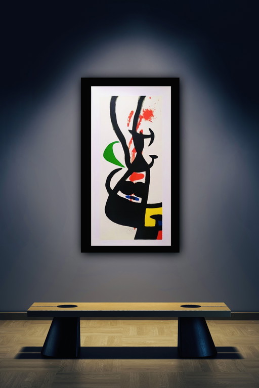 Joan Miro, "Le Chef Des Équipages" Color Offset Lithograph. 1999. © Successió Miró By Siae. Signed In the Plate. Excellent