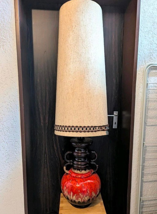 Lampe de sol à lave grasse XL Vintage 70s ca.1.5M German