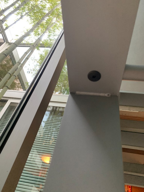 Image 1 of Aluminum table with glass top