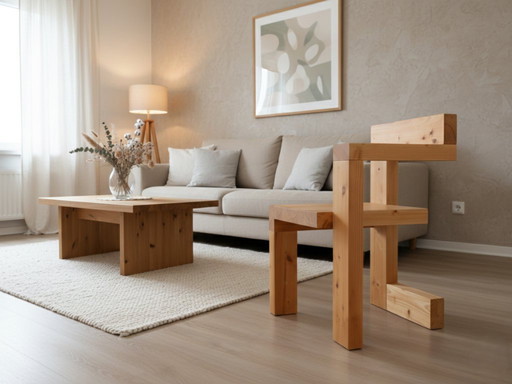 Sedia Steltman in legno di larice degli anni '80 di Gerrit Rietveld