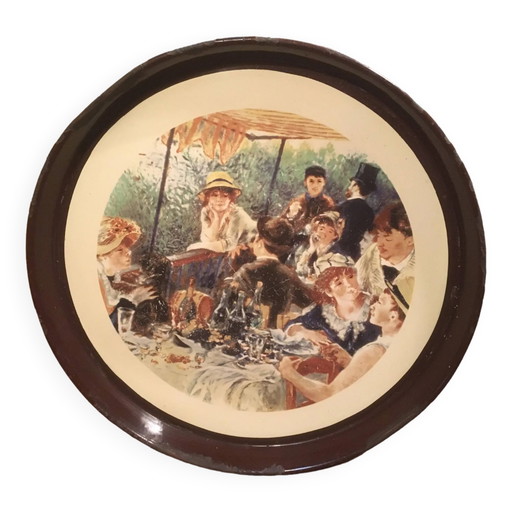 Vassoio in metallo smaltato "Il pranzo dei canottieri" Renoir