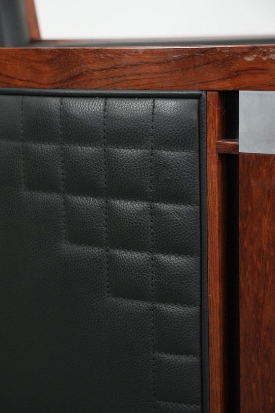 Image 1 of Schuitema Art Deco design fauteuil met zwart leer uit de Decoforma serie