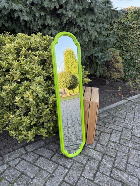 Image 1 of Vintage Mirror with Green Frame