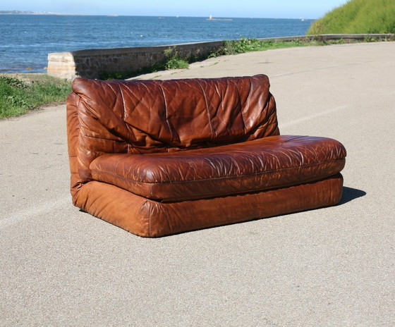 Canapé cuir vintage années 70 convertible – Canapés 2 places, Leather (photo 18 of 24)