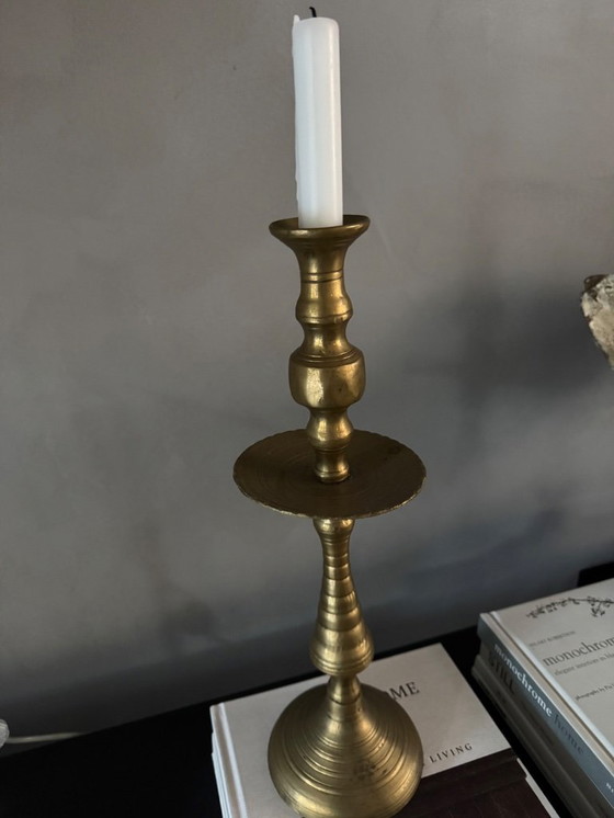 Image 1 of Candelabro marroquí de cobre pesado hecho a mano en Marrakech