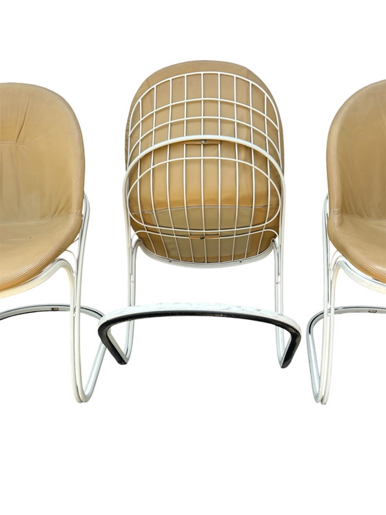 4x Sedia Vintage “Sabrina”, Gastone Rinaldi per Thema, Italy – Sedie da pranzo, Metal, Skai (photo 3 of 14)