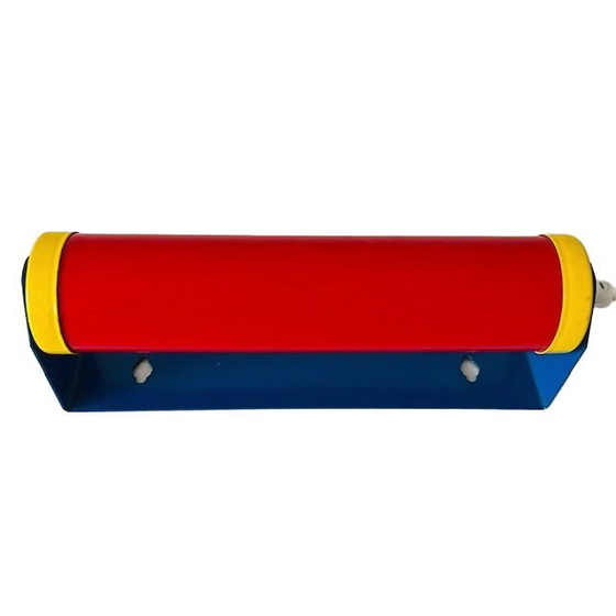 Image 1 of Lampada da parete vintage color block in stile Memphis, giallo, rosso e blu, anni '80
