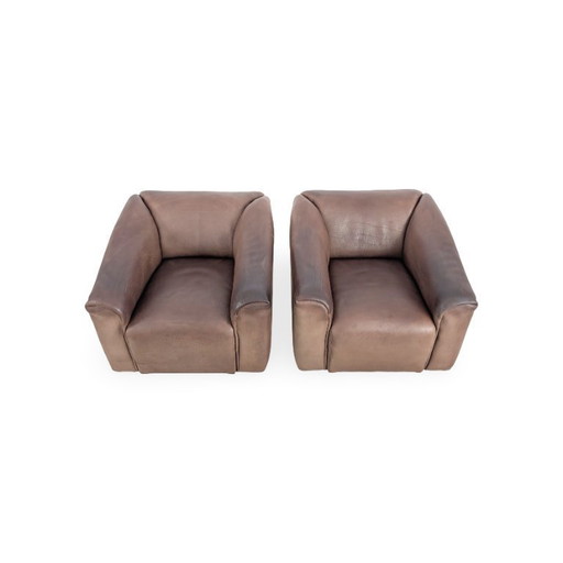2 poltrone Original de Sede DS 47 in pelle spessa