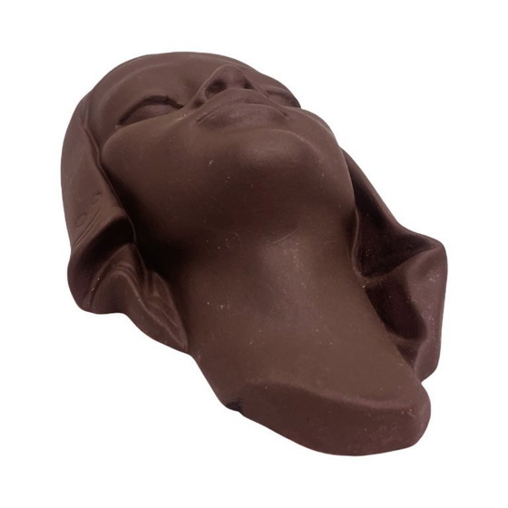 Image 1 of Vintage 1950s mid-century ceramic wall mask by Paul Keilbar (Naumburg) – sculpture