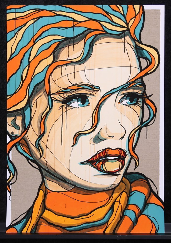 Image 1 of El Bocho - Girl with Tears - 2019 - Giclee - signed by hand