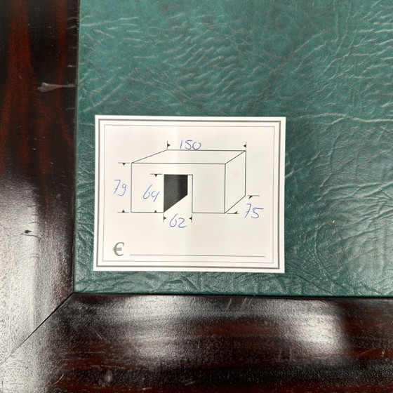 Classic English Desk Green Leather – Wood (photo 19 of 19)