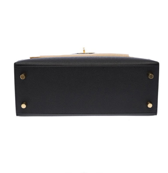Image 1 of Sac HERMES Kelly 25 en Cuir Noir - 103510