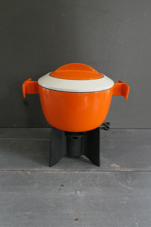 Safa Fondue Set Cast Iron 1970s