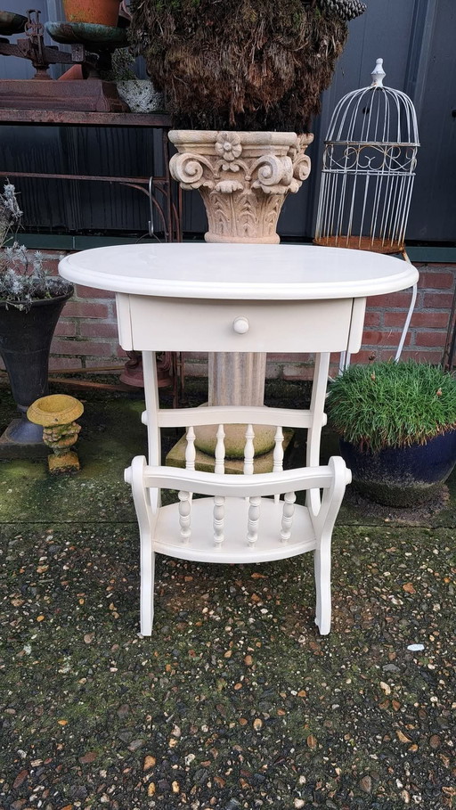 Country side tables with reading tray, light signs of use dim. 56x38cm and 65cm high.