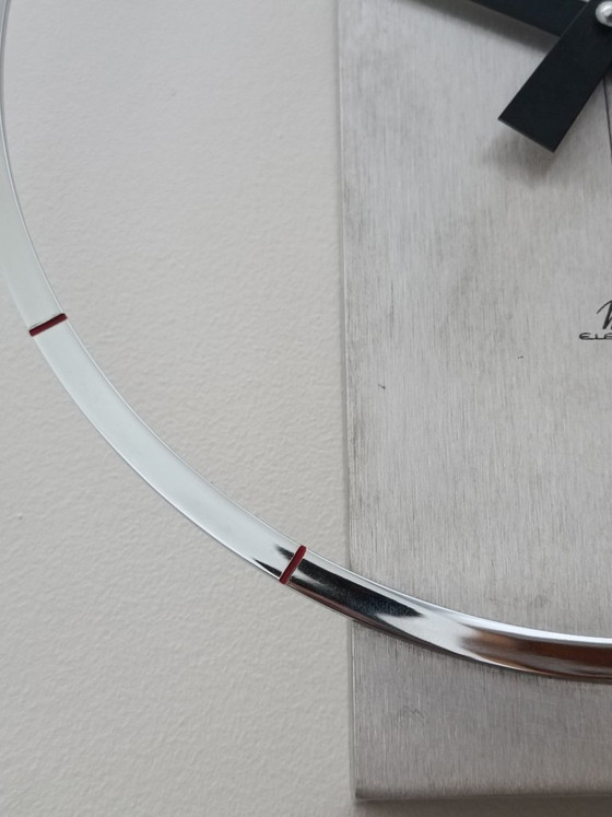 Micro Electric Design Klok van Microtecnica Jaren 70 – Wanddecoratie, Aluminium (photo 4 of 11)