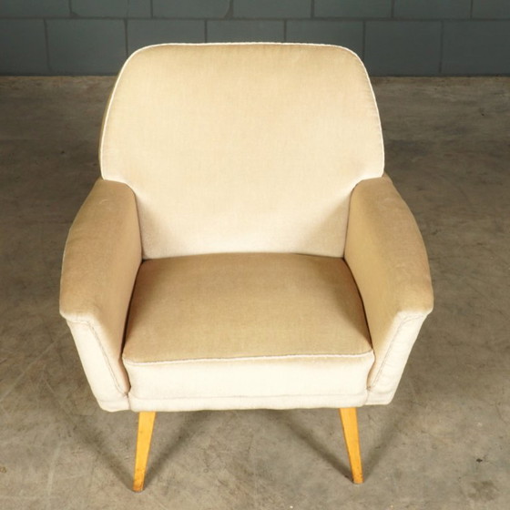 Poltrone vintage – Velluto beige – Anni '60 – Textile (photo 10 of 12)