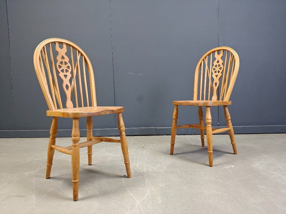 Image 1 of Ensemble de 6 chaises de salle à manger Ercol vintage, années 1950
