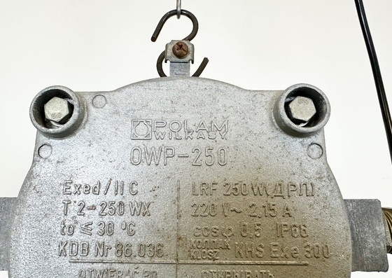 Image 1 of Large Industrial Cast Aluminium Cage Pendant Light, 1970