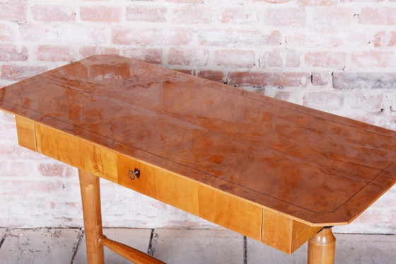 Restored Biedermeier Writing Desk, Spruce, Maple Veneer, Austria, 1830s – Wood (photo 11 of 18)