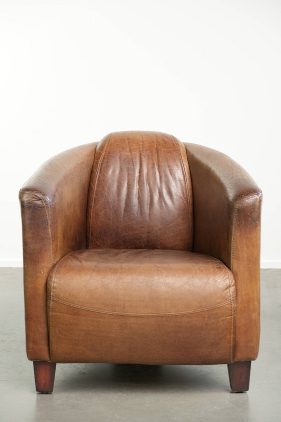 Zeitloser cognacfarbener Rindsleder Aviator Design Sessel – Leather (photo 2 of 13)
