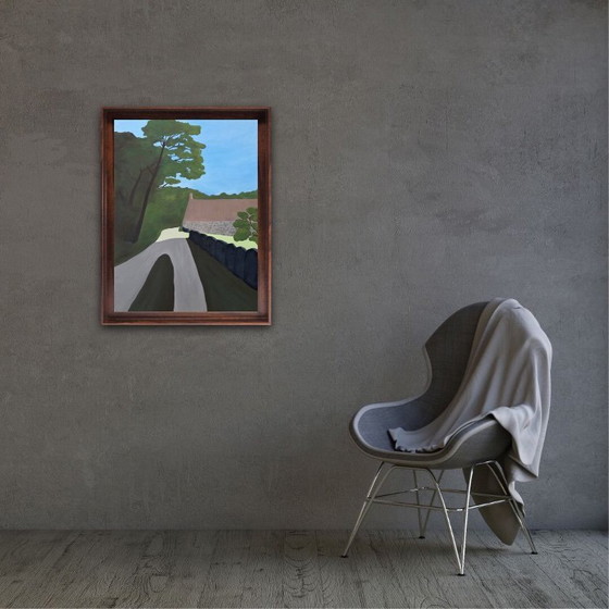 Image 1 of Öl auf bespanntem Keilrahmen. Format 73x54cm. Schwarze amerikanische Kiste.