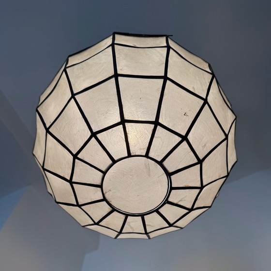 Image 1 of Mother-of-pearl and brass spherical suspension from the 60s