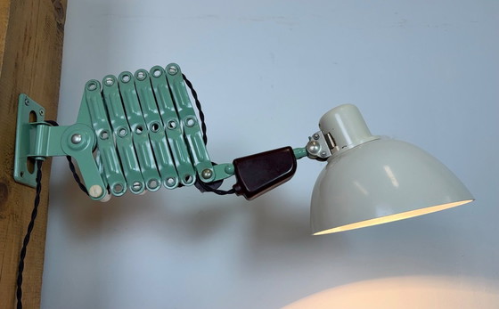 Image 1 of Industrial East German Scissor Lamp from VEB Zweckleuchtenbau Dresden, 1950s