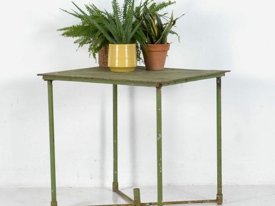 Groene Vintage Tuintafel (Frankrijk, c.1950) #6 – Iron (photo 2 of 15)