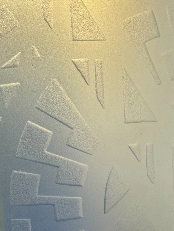 Image 1 of Vintage modernist art deco wall sconce, oak and frosted glass, France, 1930