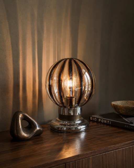 Toni Zuccheri Space Age Murano Glass Table Lamp - Lampada Anni '70