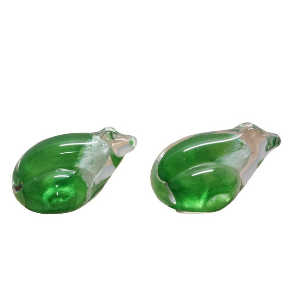 Image 1 of Set of Crystal Frogs From Pfeiffer, 1990s