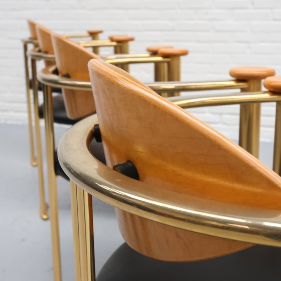 Image 1 of Postmodern Eetkamerstoelen Goud 