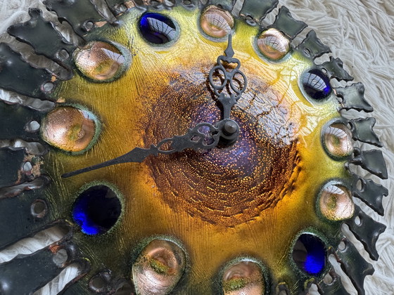 Image 1 of Brutalist style clock from the Cellini studio, 1960s