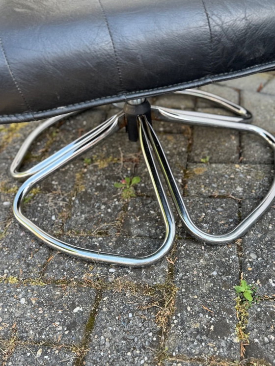 Image 1 of Unico van Denemarken Leren Voetenbank