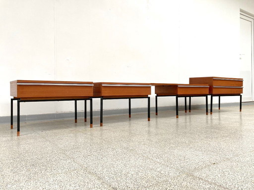 Vintage mid-century modular teak side cabinets/chest of drawers