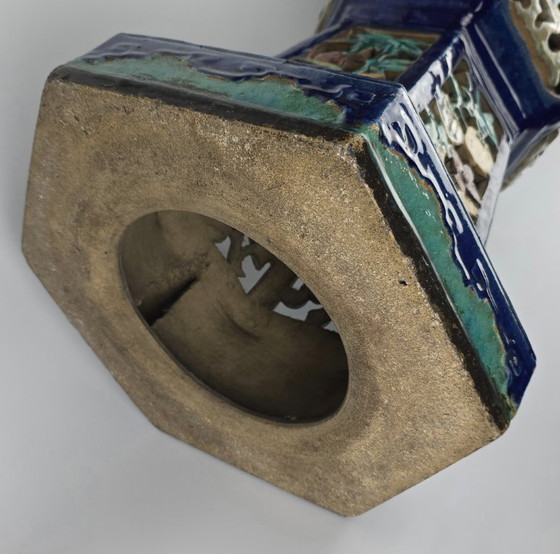 Image 1 of Columna china shiwan, antigüedades chinas, mesa auxiliar