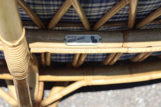 Image 1 of Divano vintage in rattan di Audoux Minet