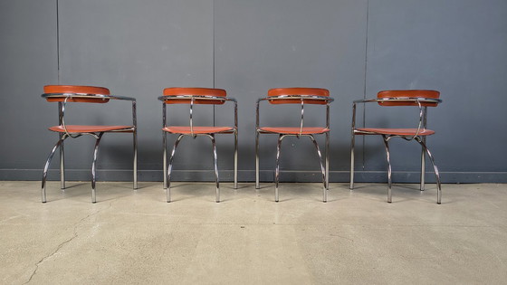 Image 1 of Postmodern dining chairs by Segis Italy, 1980s