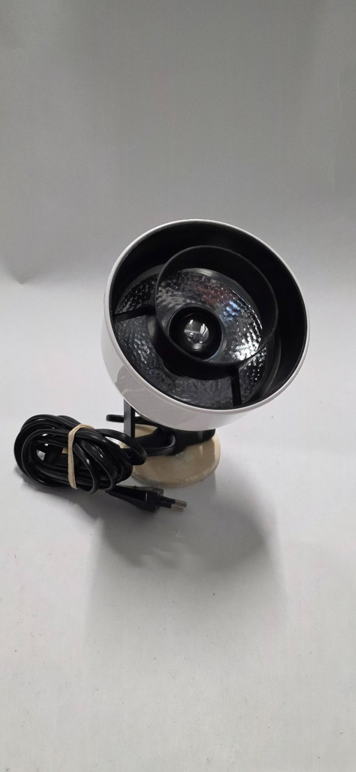 Projecteur Fagerhults vintage. Blanc, en plastique, style années 70.