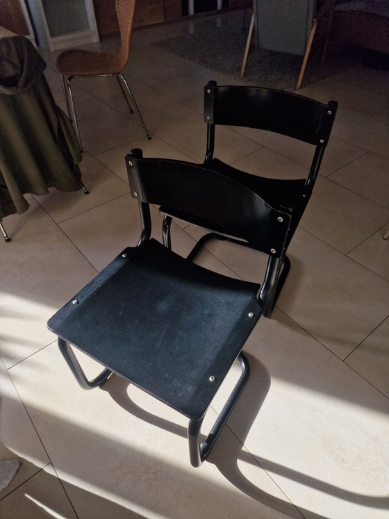 Two Fm622 chairs by Anno Studio / Friis & Moltke, Dining chairs, Iron, Wood, Black (photo 4 of 5)