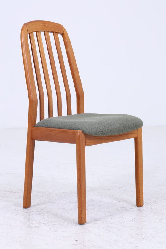Image 1 of Set of 4 vintage teak Dyrlund chairs from the 60s | Mid - Century kitchen chair dining chairs vintage retro #06-48